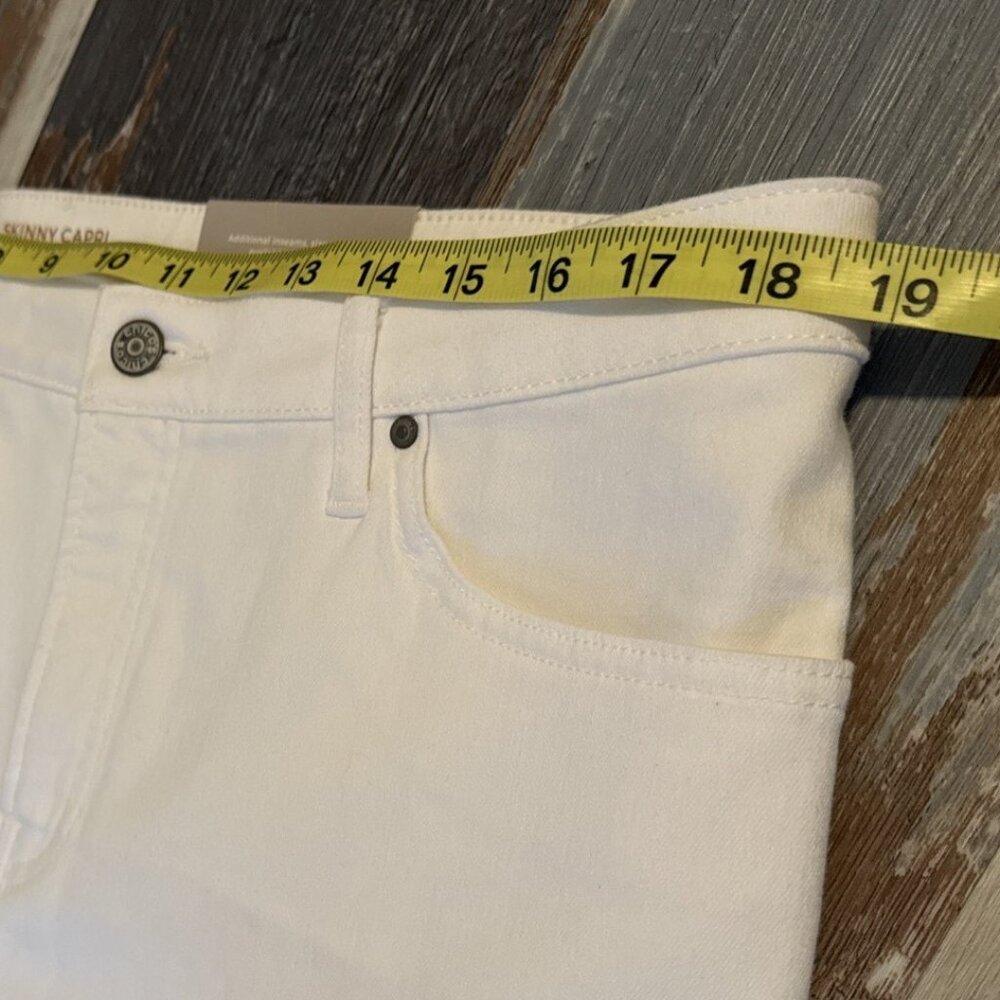 Chico's Capri Pants Womens 16 Size 3 White Stretch Skinny Cropped NEW - Picture 9 of 13